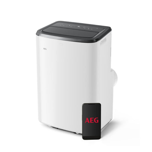 AEG Comfort 6000 Mobiles Klimagerät (AXP26U339CW): LED-Display,Touch-Bedienung, App-Steuerung