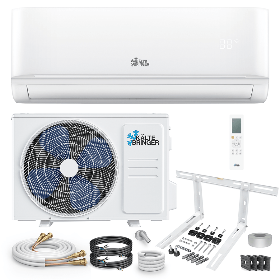Kältebringer Split Klimaanlage Quick Connect 18000 BTU 5,3 kW Komplettset LED Temperaturanzeige Automatischer Neustart